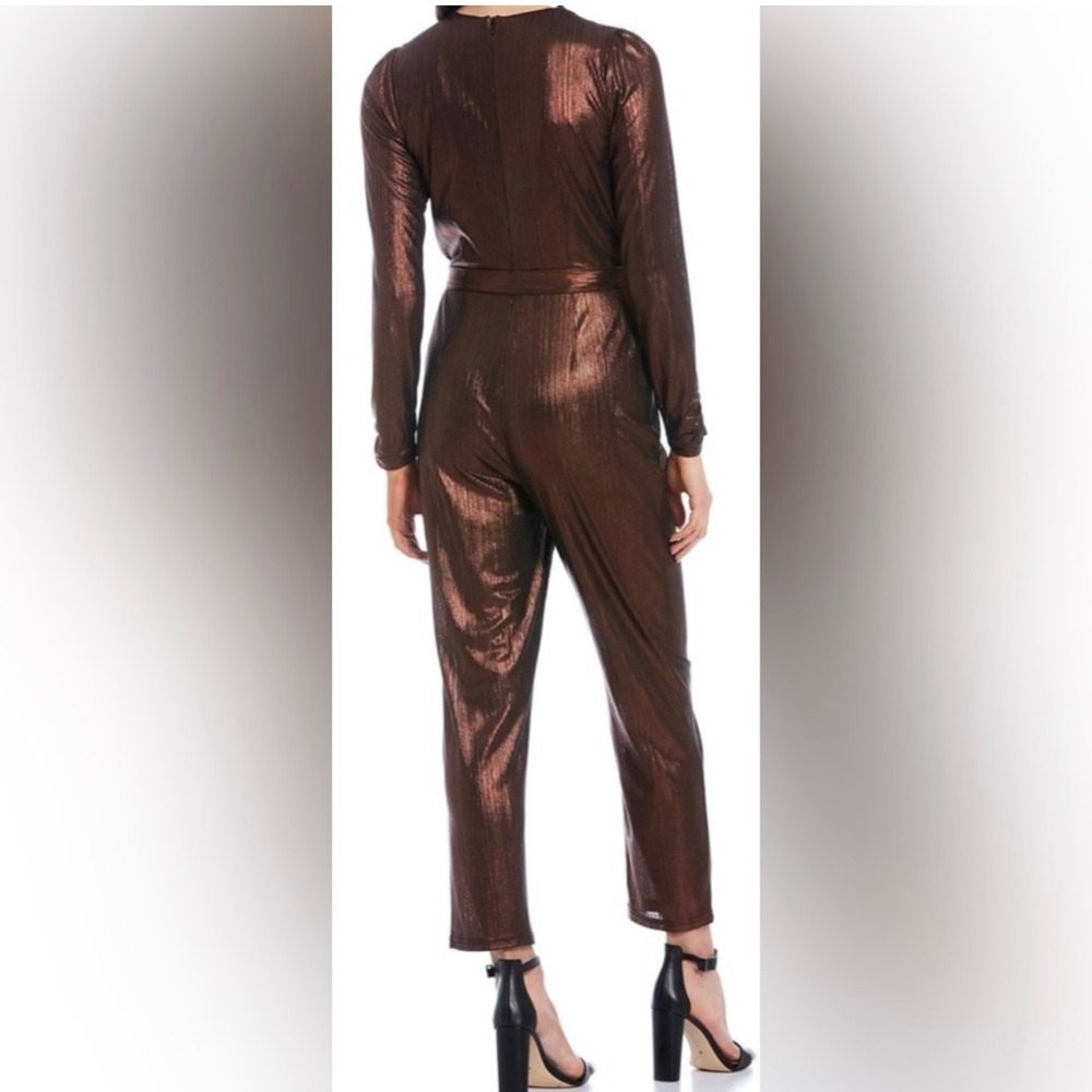 Adelyn Rae Lexi Metallic Jumpsuit Size M GUC - Picture 2 of 16